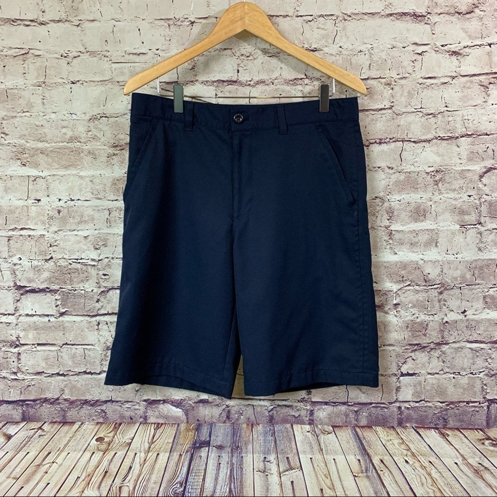 Izod Golf Navy Flat Front Shorts